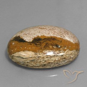 34.16 ct Multicolor Jasper Stone, Natural Jasper in Oval Cabochon Shape for Sale