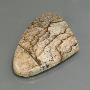18.86 ct Multicolor Jasper Stone, Natural Jasper in Pear Cabochon Shape for Sale