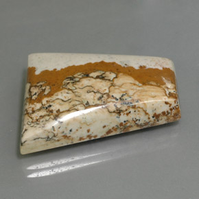37.65 ct Multicolor Jasper Stone, Natural Jasper in Trapezoid Cabochon Shape for Sale
