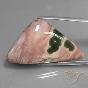 43.00ct Natural Multicolor Jasper, Trillion, Opaque