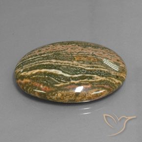 38.60 ct Multicolor Jasper Stone, Natural Jasper in Oval Cabochon Shape for Sale