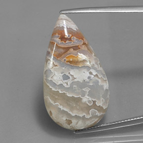 Multicolor Jasper Gem - 20.3ct Pear Cabochon (ID: 348620)