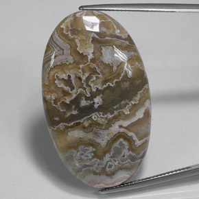 Mehrfarbig Jaspis Edelstein - 35.8ct Oval Cabochon (ID: 348632)