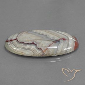 43.89 ct Multicolor Jasper Stone, Natural Jasper in Oval Cabochon Shape for Sale