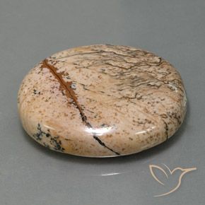 44.28 ct Multicolor Jasper Stone, Natural Jasper in Oval Cabochon Shape for Sale