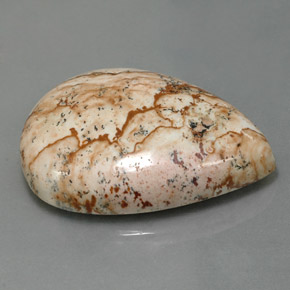 38.83 ct Multicolor Jasper Stone, Natural Jasper in Pear Cabochon Shape for Sale