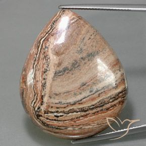 62.26ct Natural Multicolor Jasper, Pear Shape, Opaque