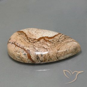 73.69 ct Multicolor Jasper Stone, Natural Jasper in Pear Cabochon Shape for Sale