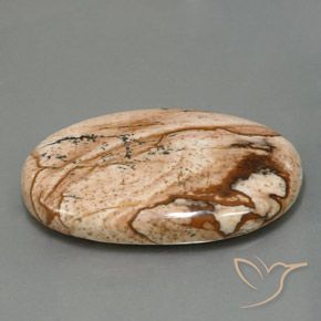 40.77 ct Multicolor Jasper Stone, Natural Jasper in Oval Cabochon Shape for Sale