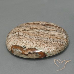 49.58 ct Multicolor Jasper Stone, Natural Jasper in Oval Cabochon Shape for Sale