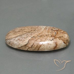 44.33 ct Multicolor Jasper Stone, Natural Jasper in Oval Cabochon Shape for Sale