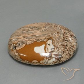 67.93 ct Multicolor Jasper Stone, Natural Jasper in Oval Cabochon Shape for Sale