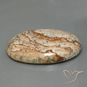 56.03 ct Multicolor Jasper Stone, Natural Jasper in Oval Cabochon Shape for Sale