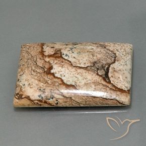 32.44 ct Multicolor Jasper Stone, Natural Jasper in Baguette Cabochon Shape for Sale