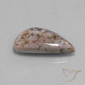 30.00 ct Multicolor Jasper Stone, Natural Jasper in Half Heart Cabochon Shape for Sale