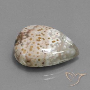 33.07 ct Multicolor Jasper Stone, Natural Jasper in Pear Cabochon Shape for Sale