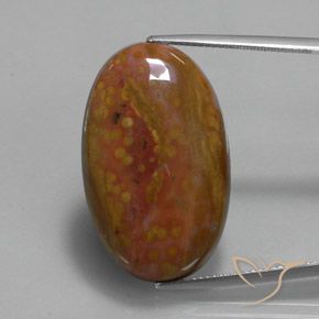 27.84ct Natural Multicolor Jasper, Oval, Opaque