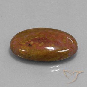 27.84 ct Multicolor Jasper Stone, Natural Jasper in Oval Cabochon Shape for Sale