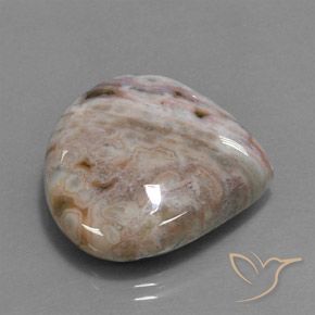 32.85 ct Multicolor Jasper Stone, Natural Jasper in Pear Cabochon Shape for Sale