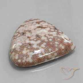 56.08 ct Multicolor Jasper Stone, Natural Jasper in Pear Cabochon Shape for Sale
