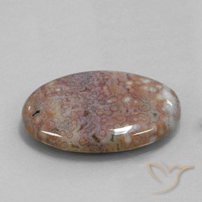 27.34 ct Multicolor Jasper Stone, Natural Jasper in Oval Cabochon Shape for Sale