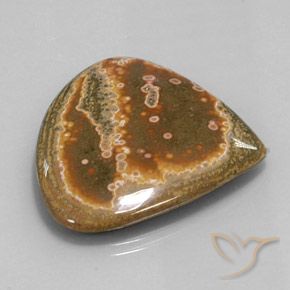 41.62 ct Multicolor Jasper Stone, Natural Jasper in Pear Cabochon Shape for Sale