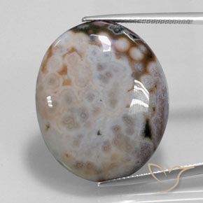 36.14ct Natural Multicolor Jasper, Oval, Opaque