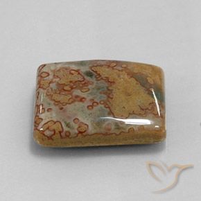 36.10 ct Multicolor Jasper Stone, Natural Jasper in Baguette Cabochon Shape for Sale