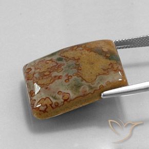 Jasper Gemstone in 25 x 20.8 mm Size for Sale, Jasper Stone in Multicolor Color