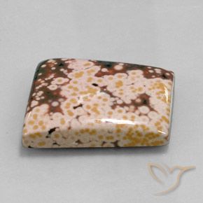 65.30 ct Multicolor Jasper Stone, Natural Jasper in Trapezoid Cabochon Shape for Sale