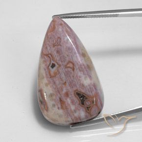 32.30ct Natural Multicolor Jasper, Pear Shape, Opaque