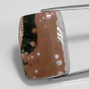 36.31 ct Multicolor Jasper Gemstone, Jasper Gem in Baguette Cabochon Shape for Sale.