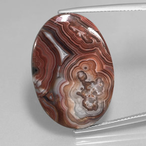 22.62 ct Multicolor Jasper Gemstone, Jasper Gem in Oval Cabochon Shape for Sale.