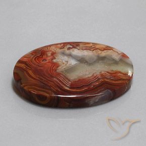 33.61 ct Multicolor Jasper Stone, Natural Jasper in Oval Cabochon Shape for Sale