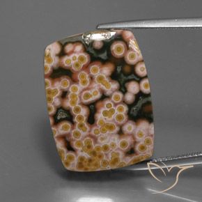 21.22ct Natural Multicolor Jasper, Baguette, Opaque