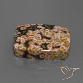 21.22 ct Multicolor Jasper Stone, Natural Jasper in Baguette Cabochon Shape for Sale