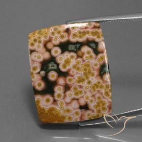 22.84ct Natural Multicolor Jasper, Baguette, Opaque