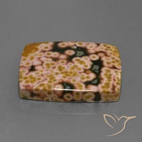 22.84 ct Multicolor Jasper Stone, Natural Jasper in Baguette Cabochon Shape for Sale