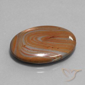 15.17 ct Multicolor Jasper Stone, Natural Jasper in Oval Cabochon Shape for Sale