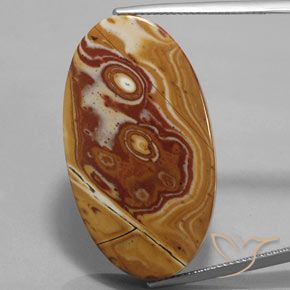 34.73ct Natural Multicolor Jasper, Oval, Opaque