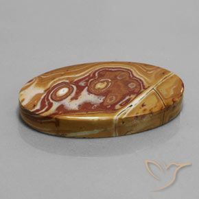 34.73 ct Multicolor Jasper Stone, Natural Jasper in Oval Cabochon Shape for Sale