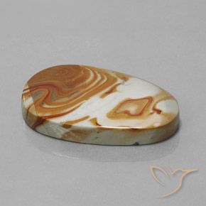 30.93 ct Multicolor Jasper Stone, Natural Jasper in Fancy Cabochon Shape for Sale
