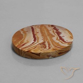 38.71 ct Multicolor Jasper Stone, Natural Jasper in Oval Cabochon Shape for Sale