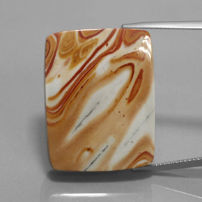 Multicolor Jasper Gem - 37.4ct Baguette Cabochon (ID: 363524)