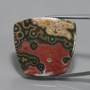 36.00 ct Multicolor Jasper Gemstone, Jasper Gem in Fancy Cabochon Shape for Sale.