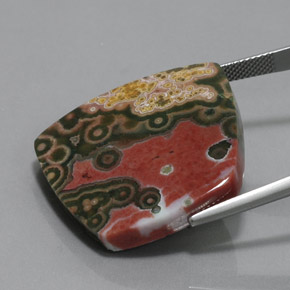 Jasper Gemstone in 28.5 x 27 mm Size for Sale, Jasper Stone in Multicolor Color