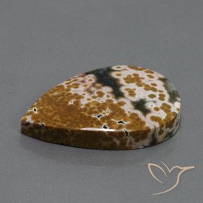 34.46 ct Multicolor Jasper Stone, Natural Jasper in Pear Cabochon Shape for Sale