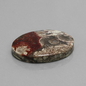 20.06 ct Multicolor Jasper Stone, Natural Jasper in Oval Cabochon Shape for Sale