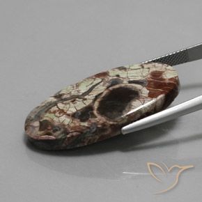 Jasper Gemstone in 34.6 x 17 mm Size for Sale, Jasper Stone in Multicolor Color