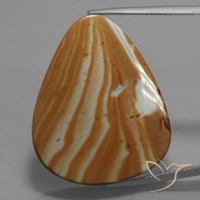 41.67ct Natural Multicolor Jasper, Pear Shape, Opaque, Photo A